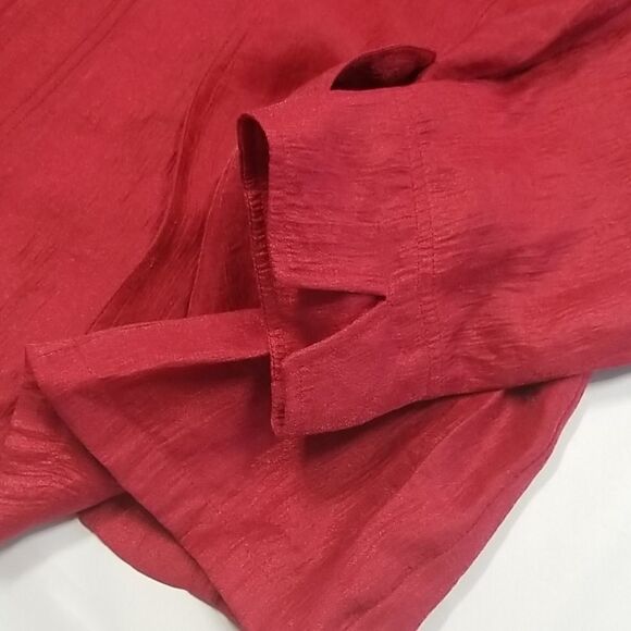 Chicos Blazer Women's Red Open Front Size 0 Chest pit to pit 19" or medium - Picture 4 of 10